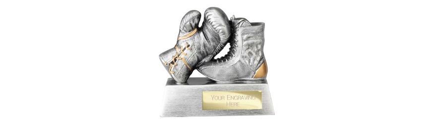 POWER BOXING RESIN TROPHY - 2 SIZES - 10CM - 12CM POWER BOXING RESIN TROPHY - 2 SIZES - 10CM - 12CM